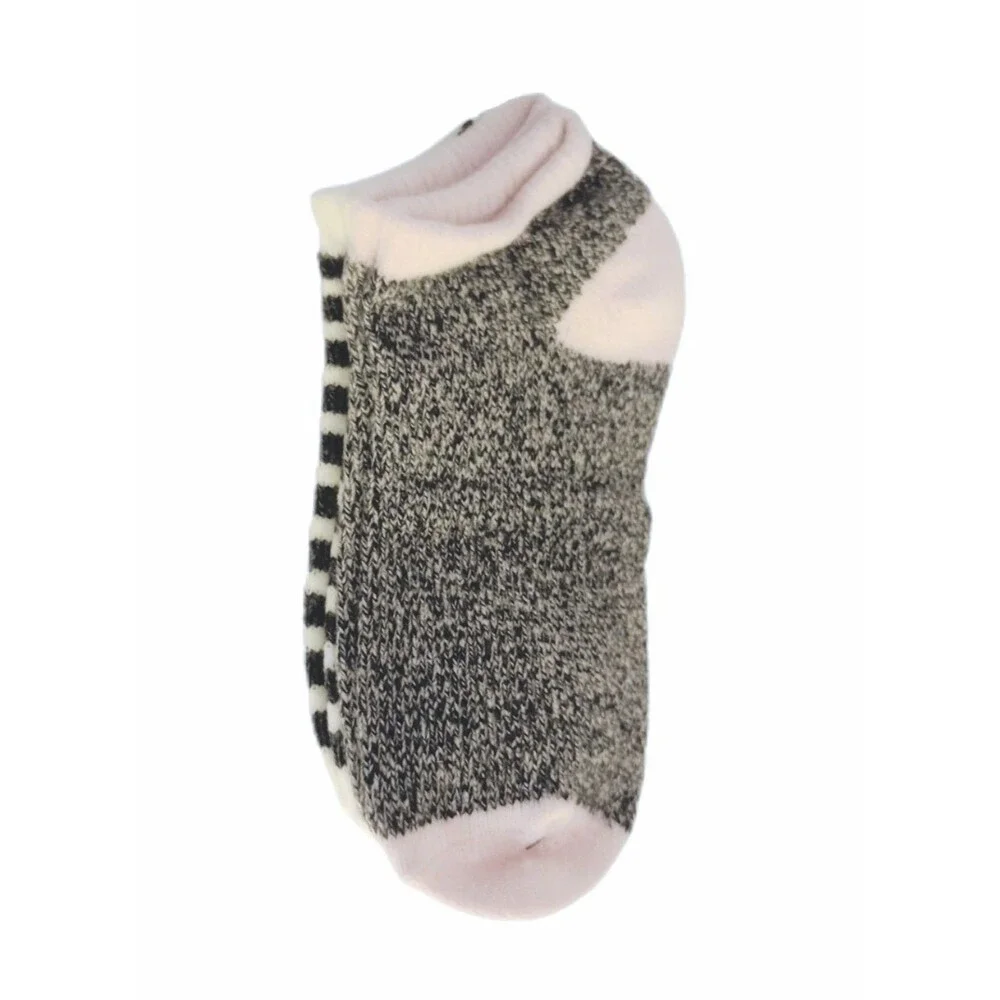 NWT West Loop Ankle Length Butter Socks sz 4-10 Womens Pink Gray White Striped